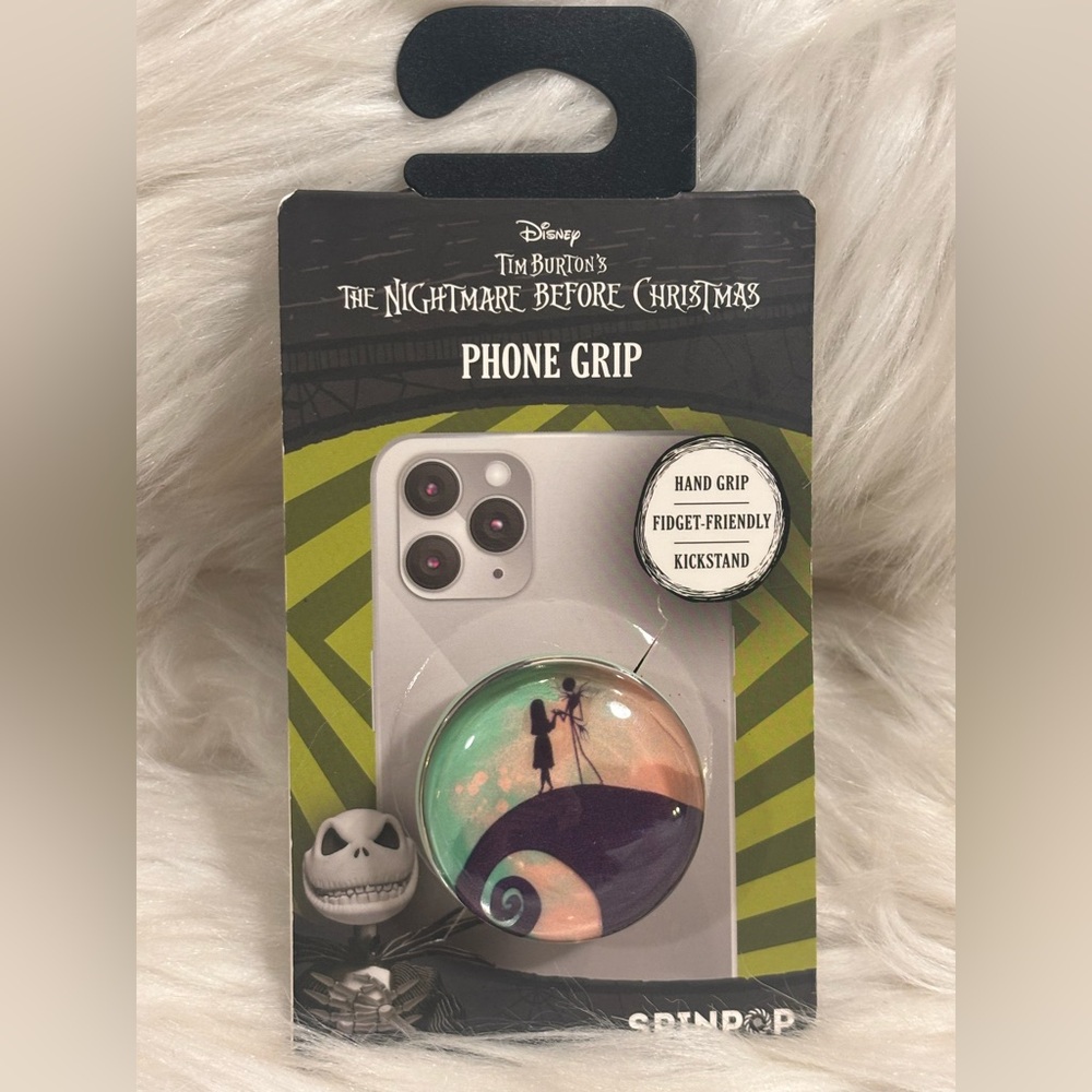 Disney Tim Burton The Nightmare Before Christmas Phone Grip - Black and Green